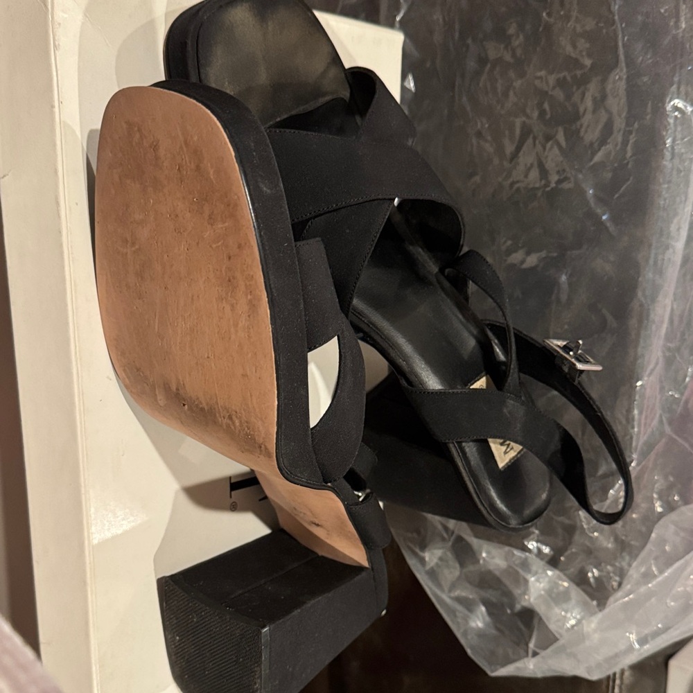 Black Strappy Platform Sandals